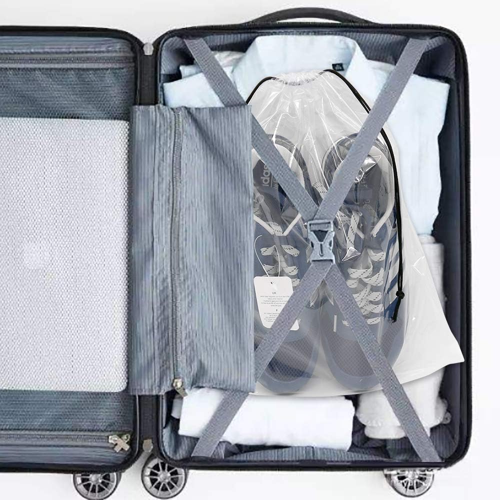 Toy Storage Organization Transparent Bags Set of 16 Pieces, Large Organizer Bags with Drawstrings For Playroom Game Pieces Baby Toys Bathtub, Dolls (16PCS-Transparent): Home Improvement