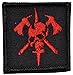 SF Skull Crossed Axes 2x2 Morale Patch (Black with Red)