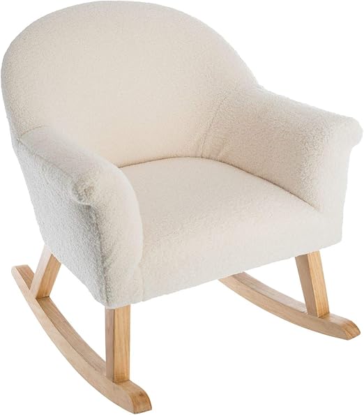 Atmosphera Kids Schaukelstuhl Fur Kinder Weich 51 X 57 Cm Weiss Amazon De Kuche Haushalt