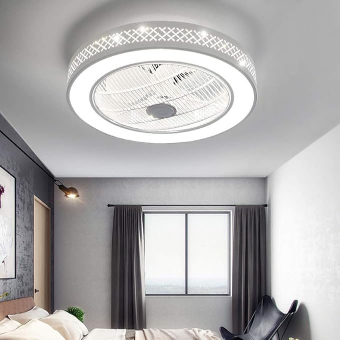 TFCFL Invisible Ceiling Fan with Light, 22 Inch Modern