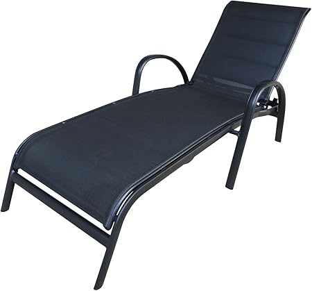 Amazon De Bukatchi Luxus Gartenliege Twister Anthrazit Mystic Grey Stapelbar