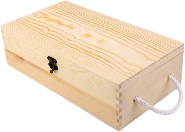 Caja Portadora Doble Madera para Vino Botella Decoración Regalo: Amazon.es: Hogar