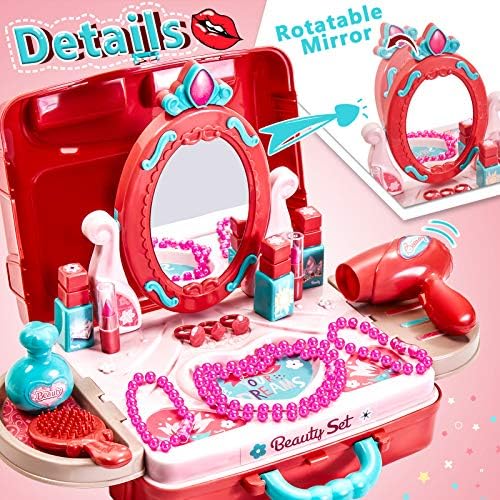 Lumiere Et Son Bagage Buyger 3 En 1 Coiffeuse Enfant Maquillage Bijoux Jouet Pour Fille Et Garcon Jeu Dimitation Maquillage Jeux Et Jouets Mkyra Org