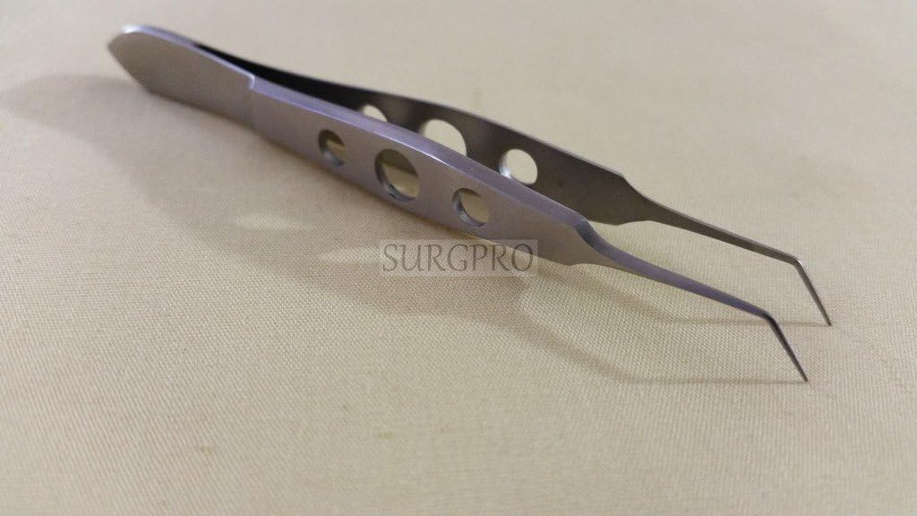 O.R. PREMIUM GRADE MCPHERSON TYING FORCEPS 3.5" (8.8CM) 5MM LONG SMOOTH JAWS ANGLED STAINLESS STEEL (DH BRAND)