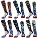 J'colour Mens Dri Fit Knee High Compression Basketball Soccer Socks 1,2,6 Pairs
