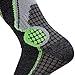 Pure Athlete High Performance Wool Ski Socks - Thermal Warm Merino Wool OTC Sock, Men Women (1 Pair - Black/Grey/Neon Green, Small)