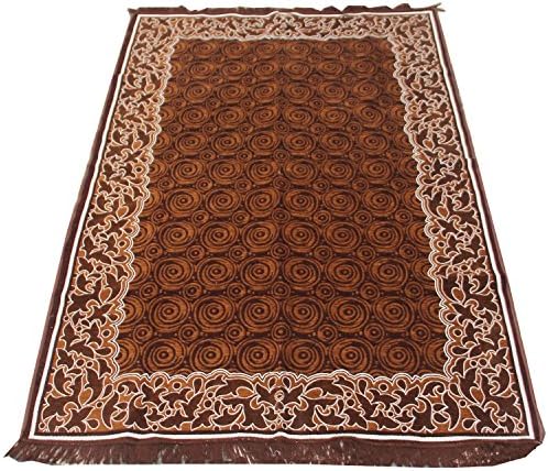 Heart Home Velvet Carpet for Living Room “60x84” (Brown) CTHH8097