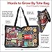 Inspirational Tote Bag for Women with Zipper- Great Beach Bag and Travel Bag for Work, Mom, Friends