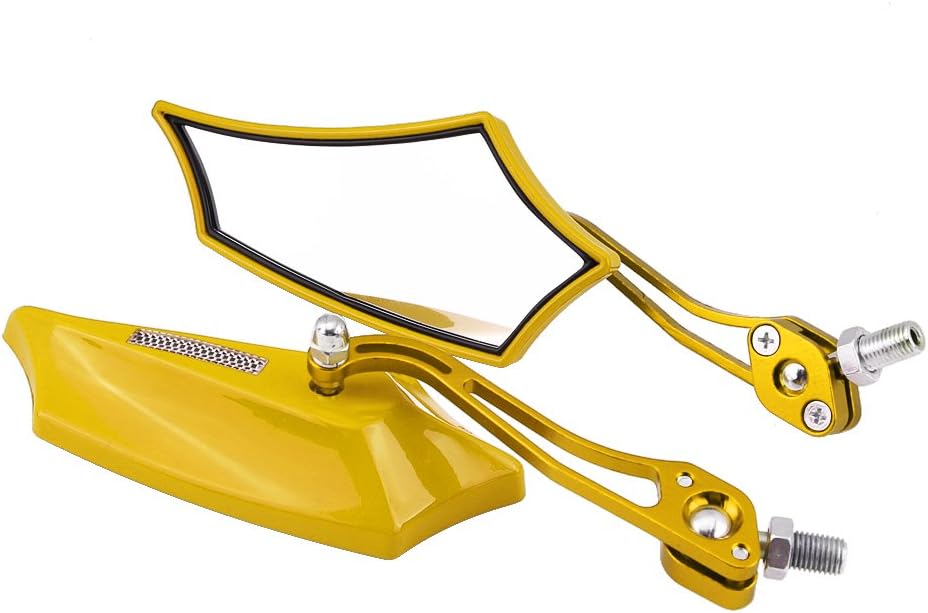1 Paire de r/&eacute;troviseurs lat/&eacute;raux en Alliage daluminium CNC Scooter Or Alliage daluminium de 10 mm R/&eacute;troviseurs Moto 8 mm