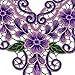 Embroidered Lace Purple Neckline Collar Applique Motif Venise Scrapbooking Embellishment Trimming Patches Sewing Accessories 1 Pc