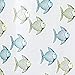 iDesign Fishy Shower Curtain, 72 x 7 2, Blue/Green
