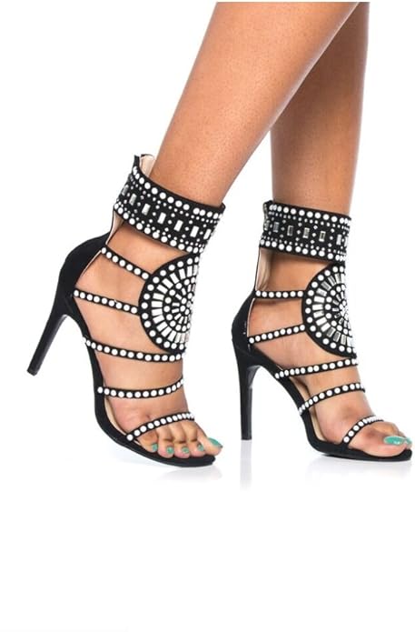 cleopatra embellished stiletto heels