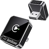 Jemluse Wireless CarPlay Adapter for Apple - Mini Size, Fast Stable Connection Convert Wired to Wireless Car Play Dongle for iPhone iOS 10+, Plug &amp; Play for Cars from 2016+ w/USB-C
