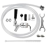 MRbrew Draft Beer Line Shank Faucet Kit, Stainless