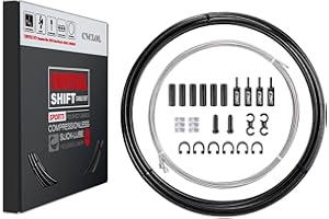 CNC Mountain/Road Bike Shifter Cable Set,Universal Derailleur Cable Set with Stainless Steel Wire Cutter-Bike Shift Gear Cabl
