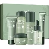 Avocado Skincare Sets, 6Pcs Skincare Gift Set with Facial Cleanser, Face Serum, Face Cream, Eye Cream, Toner, moisturizing Lotion, Skin Care Sets & Kits, Hydrating Facial Kit for women