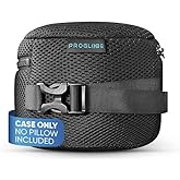 Proglobe Essential Neck Pillow Case & Travel Bag Compression Storage Mesh Cover with Snap Clasp, Compact Carrying Case Attaches to Luggage, Backpack, or Purse – Black