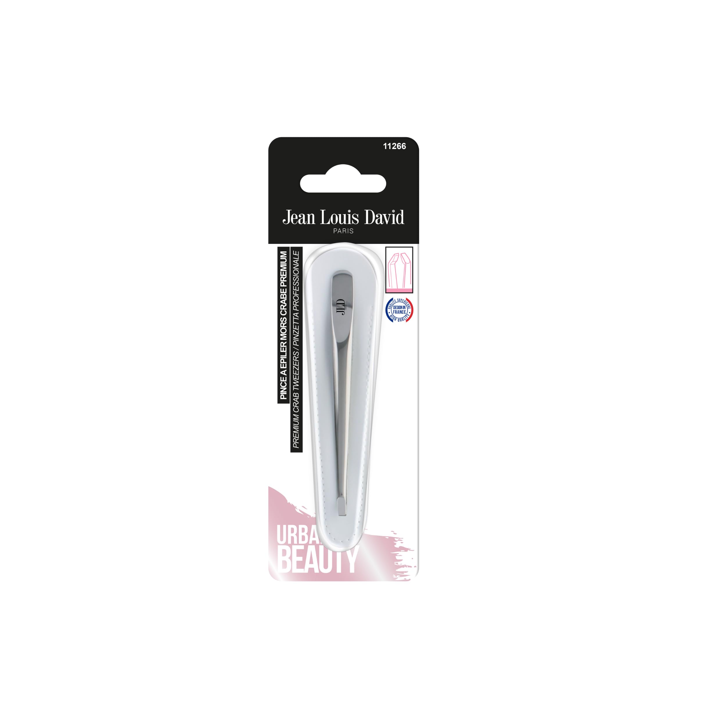 Jean Louis David - Premium Tweezers - Eyebrow - Crab Bit - Professional Tweezers - Precise and Clean Hair Removal