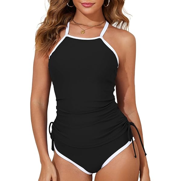 Neck Tankini Swimwear High End Tankini Swimsuits Women Tankini Set