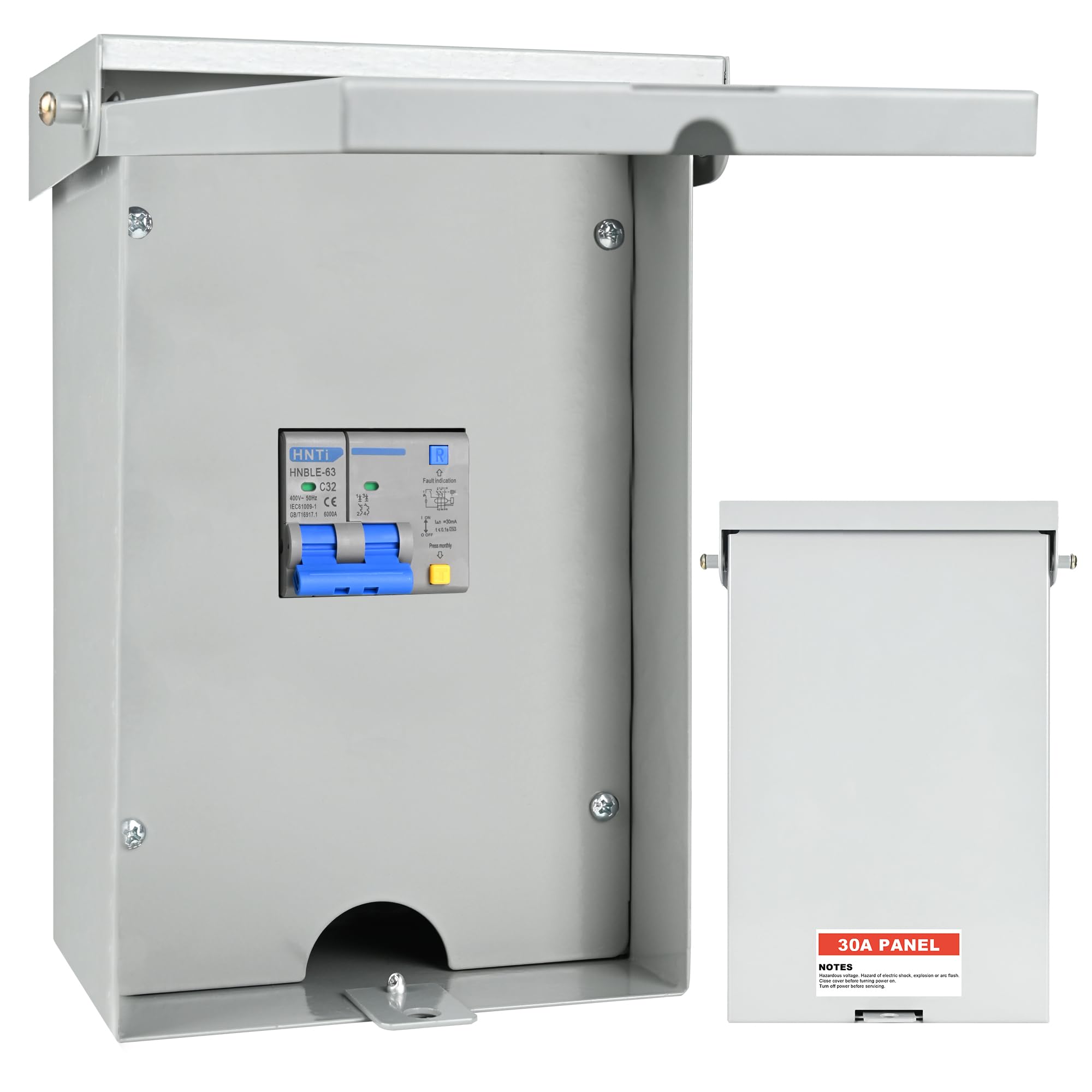 Photo 1 of 30 Amp Spa Panel, IP 65 Outdoor Breaker Box, 240V 3 Pole 4 Wires, GFCI Breaker for Hot Tub, Swimming Pools, Meeting NEMA 3R Standards for Outdoor and Indoor