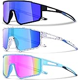 CMBJJU 3PACK Kids Sunglasses for 6-14 Boys Girls, Youth Baseball and Cycling UV400 Protection Goggles
