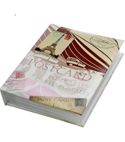 Prophila Album Pour Timbres – 16 Pages Intérieur Blanc, Couverture Bleue, 6 Bandes Par Page, Reliure Tissu
