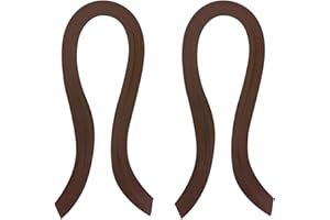 Qiveno 2Pack Quilling Paper Strips Quilling Art Strips 120 Pcs 1/8"(3mm) 54cm Origami Paper Quilling Strip for Art DIY Hand Craft Christmas(Dark Brown)