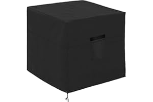 Ailelan Winter Air Conditioner Covers for Outside Units - 34 x 34 x 30 inches Water Resistant AC Unit Covers Outdoor - American Standard Furniture Universal Cover (Square) - Black