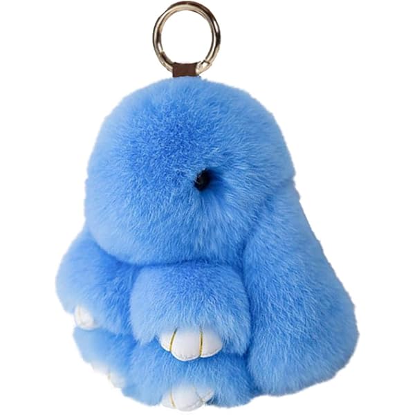 Pom Pom Keychains - Colorful Faux Rabbit Fur Ball Keyring, Soft Plush Charm For Car Keys & Handbags - View #5
