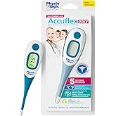Physio Logic AccuflexPro+ Digital Thermometer – 5-Second Fast Reading – Flexible Waterproof Tip – Antimicrobial – for Oral, R