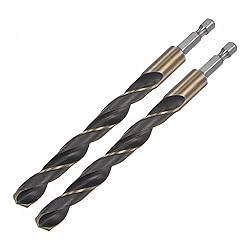 uxcell 2 Pcs High Speed Steel Hex Shank Twist Drill