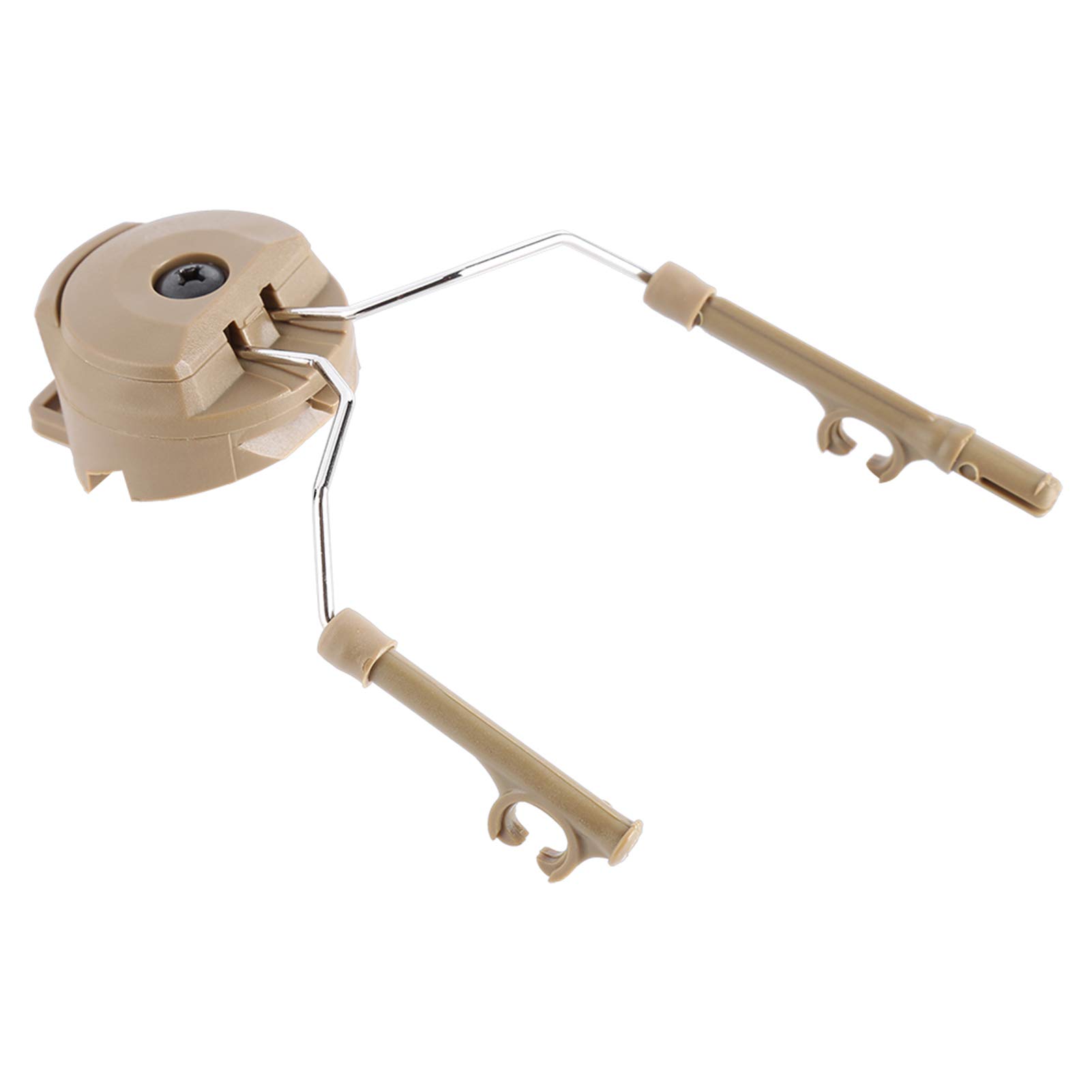 Headset Rail Adapter, Set for Peltor Comtac Comtac (Black) 1 Pair Helmet Arc Rail Adapter (Tan)