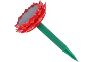 TOBBOMEY Lotus Shaped Solar Speaker Portable Outdoor Buddha Songs Player Music Player for Garden and