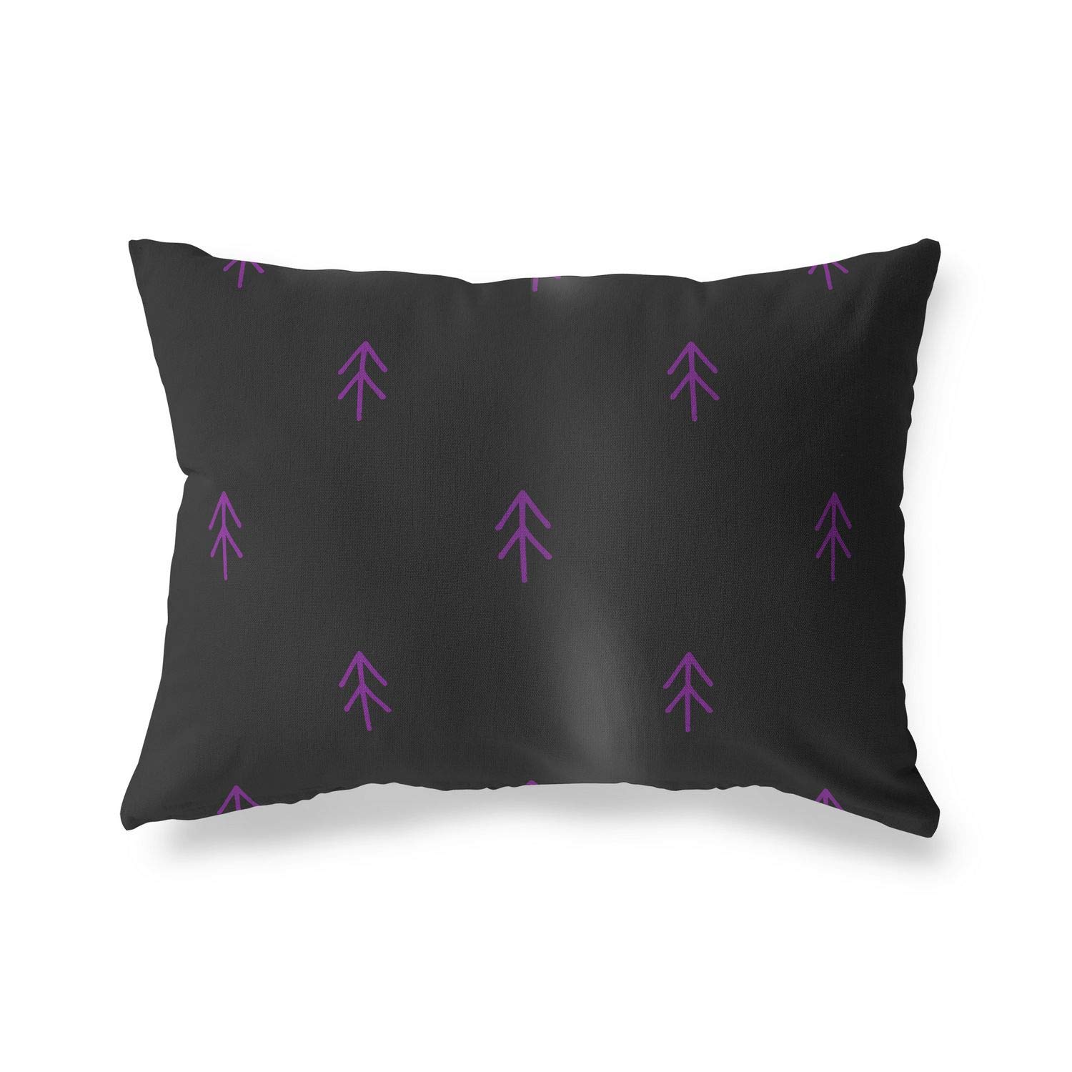 BonaMaison Decorative Cushion Cover, Purple-Black Throw Pillow Covers, Home Decorative Pillowcases for Livingroom, Sofa, Bedroom, Size: 45X60 Cm - Designed and Manufactured in Turkey