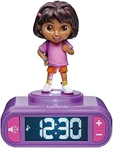 LEXIBOOK Dora Night Light Alarm Clock Purple RL800DOR with 6 Sounds view 2