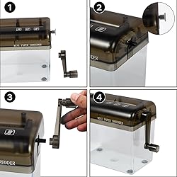 JIKIOU Mini Hand Shredder Portable Paper Shredder