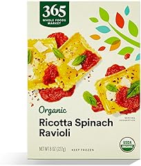 365 Everyday Value, Organic Ricotta Spinach Ravioli, 8 oz, (Frozen)