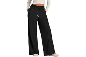 YUTANRAL Womens Jeans/Sweatpants 2024 Lounge Baggy Wide Leg Pants Fashion High Waisted Joggers Y2k Clothes