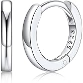 Silvora 925 Sterling Silver Small Hoop Earrings for Women Huggie Earrings Hypoallergenic Cartilage Earrings Tiny Hoops 6mm/8mm/10mm/12mm/14mm/16mm/18mm/20mm