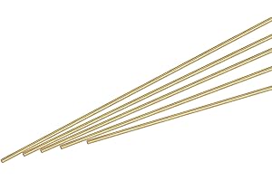 MECCANIXITY Brass Rod,Brass Solid Round Rod 0.7mm/0.027inch Diameter 250mm Length Lathe Bar Stock for RC Model DIY Craft Pack of 20
