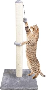 Dimaka 86 cm Tall Cat Scratching Post Claw Scratcher Sisal Plush Grey V2 view 6
