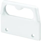 Prime-Line F 2738 Face Mount Keeper for Vertical Sliding Sash Locks, White | 1 In. Hole Spacing, Diecast Construction, 2 Pack