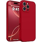 AOTESIER Magnetic Case for iPhone 16 Pro Max, Upgraded Silicone | Full Camera Protection | Integrated Camera Control Button | MagSafe Compatible | Anti-Scratch Microfiber Lining Phone Case, Red