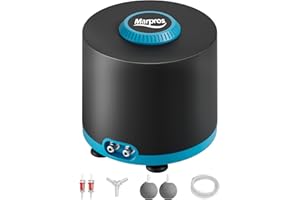 Aquarium Air Pump,Marpros Stable and Durable Double Outlet Aerator with Accessories,Adjustable air Bubbler for Fish Tank