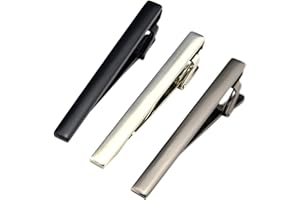 GEEK-M Fashion Necktie Clips Tie Bar Clips Tie Pins Set for Men Pack of 3