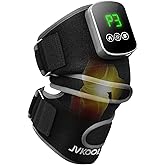 JVKOOL Knee Massager with Heating and Red Light Therapy: Infrared Light Therapy Vibration Moodes Knee Brace for Women - Muscle Relaxation Joint Care Pain Relief - Ideal Gifts for Active Men(Grey)