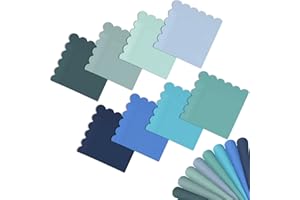 qiqee Blue Series Cocktail Dinner Napkins 5x5inch Disposable Beverage,Wedding, Birthday Party Dessert Wave Paper Napkins 12.7