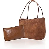 Bauhin Blake Premium Suede Tote Bag for Women with Large Capacity, Soft Suede Shoulder Bag, Suede Hobo Bags.