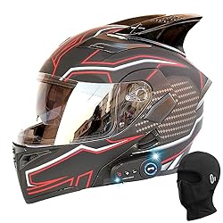 Bluetooth Modular Helmet with Horns Full Face