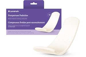 Lansinoh Postpartum Cooling Pads, Perineal Ice Packs, 12 Count, Witch Hazel Pads for Postpartum Care, Postpartum Essentials P